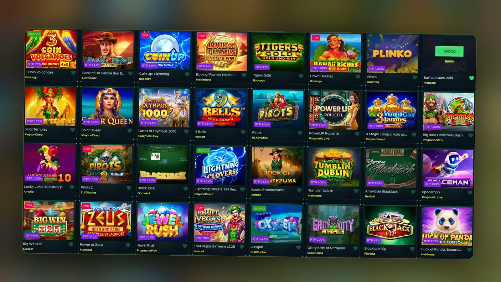 Pagina promozioni Nitrobet con ricariche e cashback senza campo codice